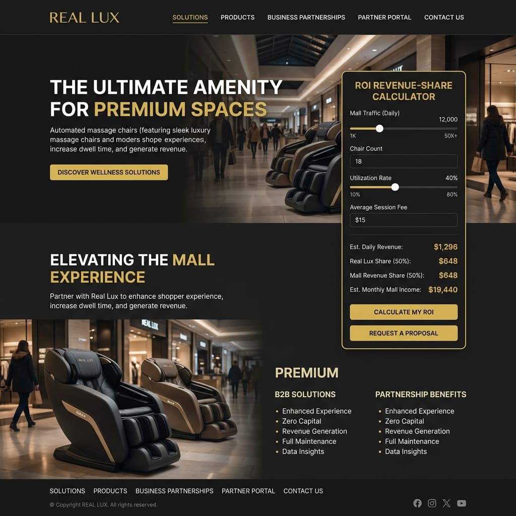 REAL LUX B2B Wellness Platform Showcase